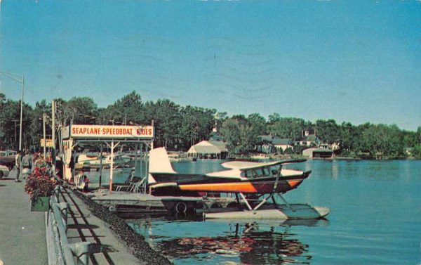 Naples Maine Seaplane Rides Sebago Long Lake Vintage Postcard JE359280