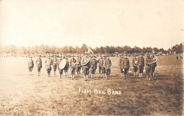 Camp Douglas Wisconsin view of 1st Reg Band real photo pc ZA440811