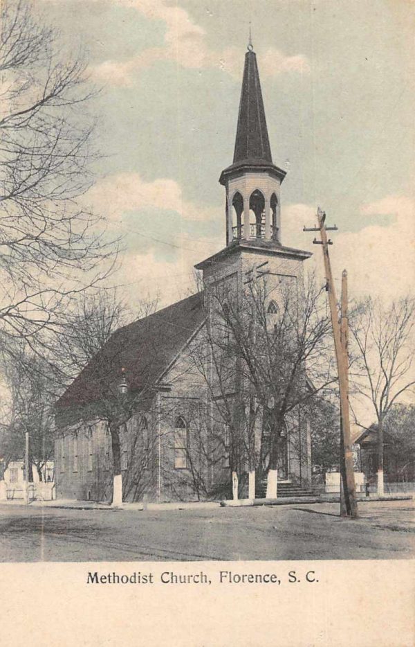 Florence South Carolina Methodist Church Vintage Postcard JE359328