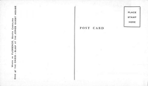 Florence South Carolina Oasis Restaurant Jones Guest House Postcard JE359329 - Image 2