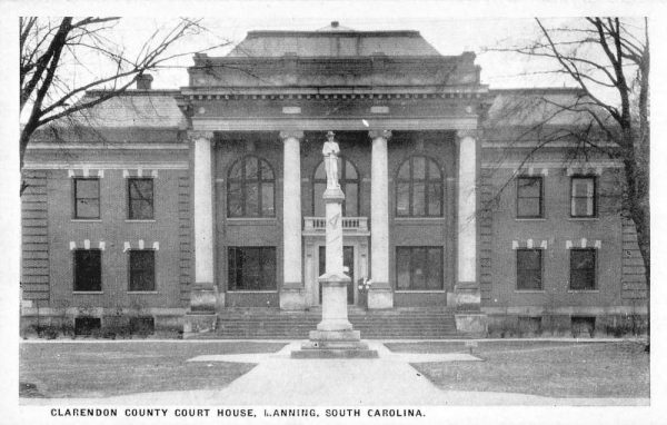 Manning South Carolina Clarendon County Court House Vintage Postcard JE359354