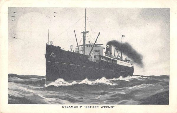 Baltimore and Carolina Steamship Co Esther Weems Steamer Postcard JE359394