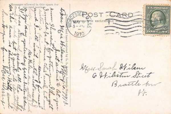 Millbury Massachusetts President Taft Delia Torrey Leaving Church PC JE359449 - Image 2