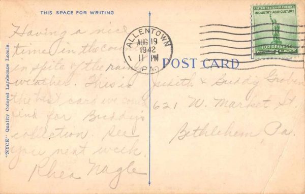 East Texas Pennsylvania Greetings Cows Scenic View Vintage Postcard JE359539 - Image 2
