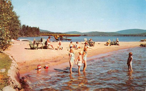 Old Forge New York The Mohawk Bathing Beach Vintage Postcard JE359579