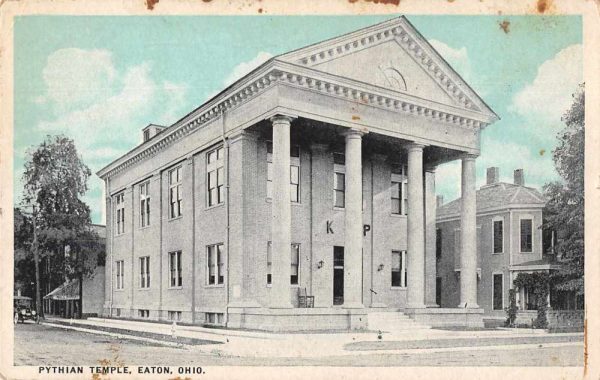Eaton Ohio Pythian Temple Exterior Vintage Postcard JE359616
