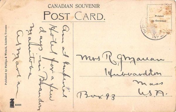 Brandon Canada Brandon College Exterior Vintage Postcard JE359640 - Image 2