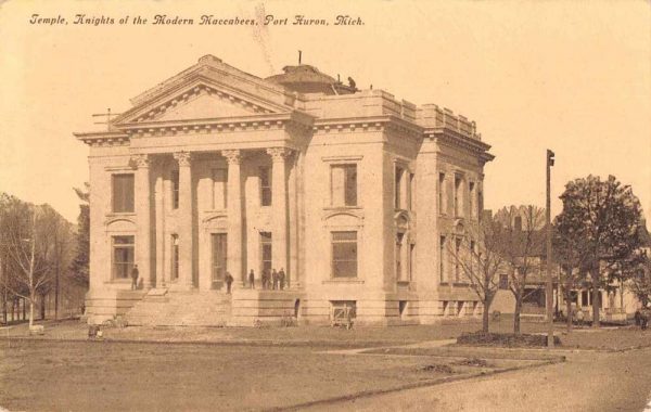 Port Huron Michigan Knights of the Modern Maccabees Temple Postcard JE359649