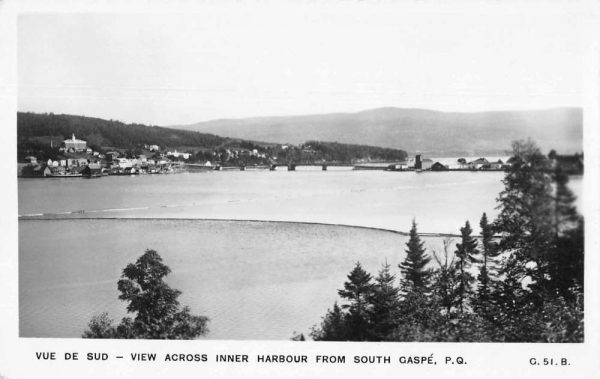 South Gaspe Quebec Canada Inner Harbour Scenic View Real Photo PC JE359669