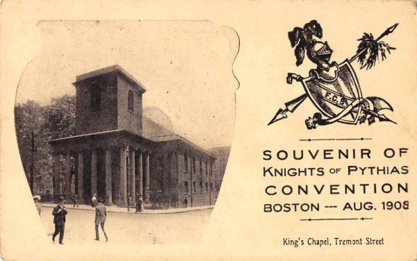 Boston Massachusetts Knights of Pythias Convention Kings Chapel PC JE359676