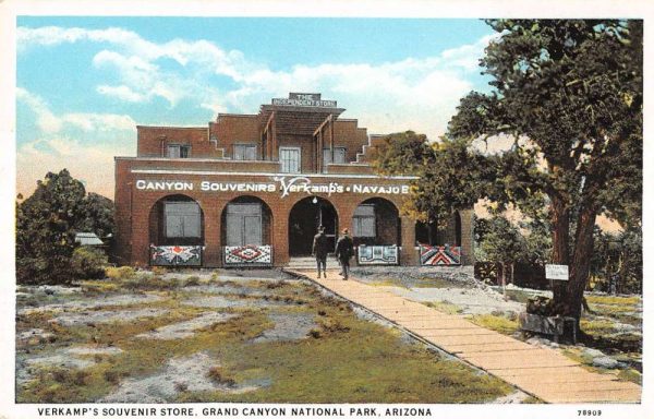 Grand Canyon Nat'l Park Arizona Verkamp's Souvenir Store antique pc ZD549445