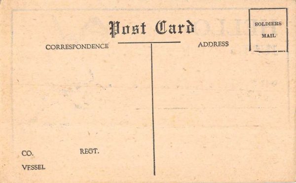 US Army & Navy Jewish Welfare Board soldier with backpack antique pc ZD549446 - Image 2