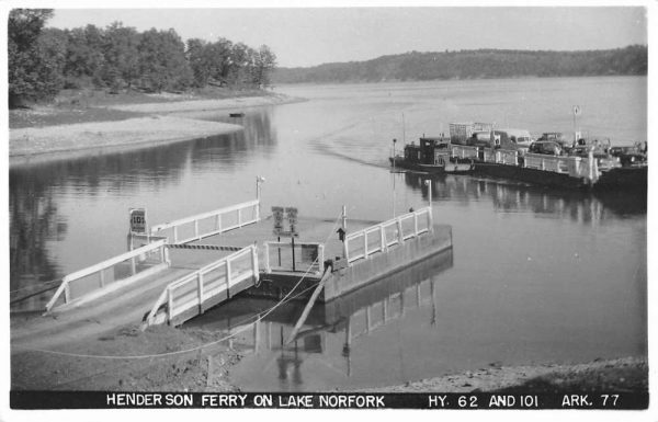 Henderson Arkansas Henderson Ferry on Lake Norfork real photo pc ZD549452