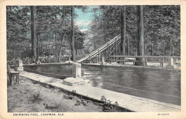 Chapman Alabama scenic view local pool and slide antique pc ZD549468