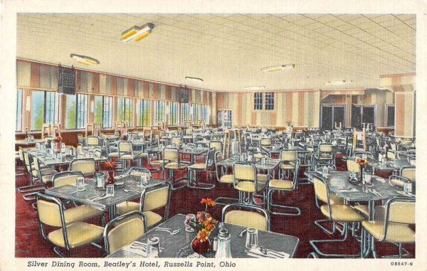 Russells Point Ohio Silver Dining Room Beatley's Hotel antique pc ZD549505