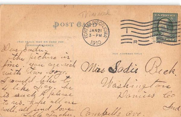 Fort Madison Iowa reading room in Elks Club House antique pc ZD549517 - Image 2