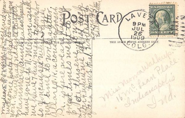 La Veta Colorado view of West Spanish Peak & Deer Valley antique pc ZD549543 - Image 2