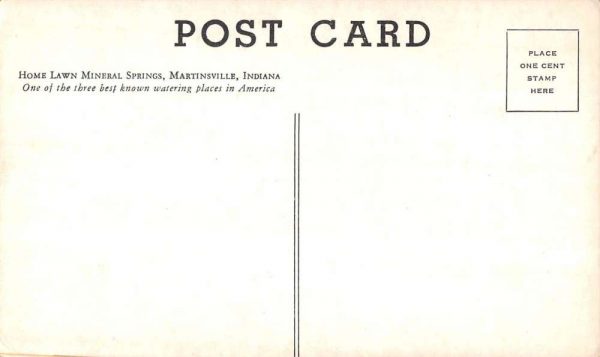 Martinsville Indiana interior view Home Lawn Mineral Springs vintage pc ZD549545 - Image 2