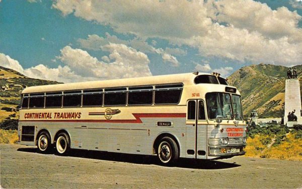 Continental Trailways Silver Eagle passenger bus vintage pc ZD549560