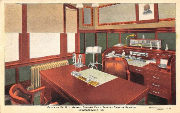 Crawfordsville Indiana office Supreme Chief Dr RH Gerard antique pc ZD549570
