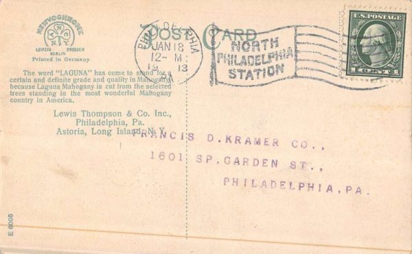 Astoria New York ship carrying Laguna Mahogany antique pc ZD549578 - Image 2
