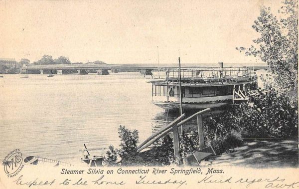 Springfield Massachusetts "Silvia" on Connecticut River antique pc ZD549609