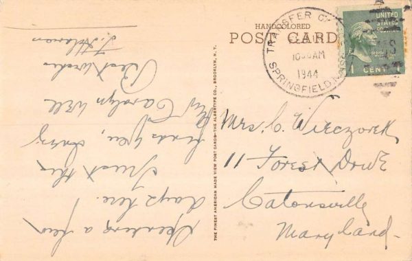 W. Springfield Massachusetts Our Mother of Sorrows Monastery antique pc ZD549629 - Image 2