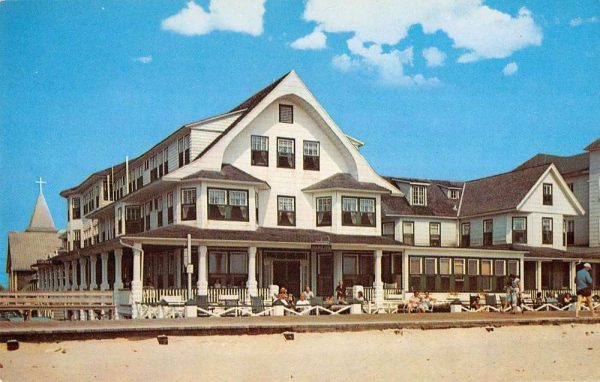 Ocean City Maryland beach entrance Hamilton Hotel vintage pc ZD549648