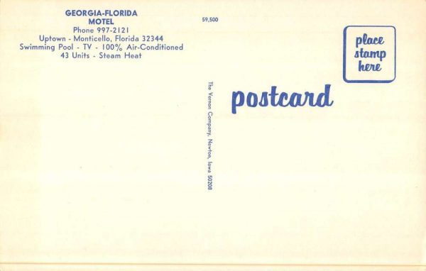 Monticello Florida multi-views Georgia-Florida Motel vintage pc ZD549650 - Image 2