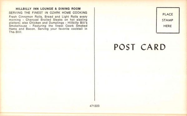 Branson Missouri Hillbilly Inn Lounge & Dining Room vintage pc ZD549651 - Image 2