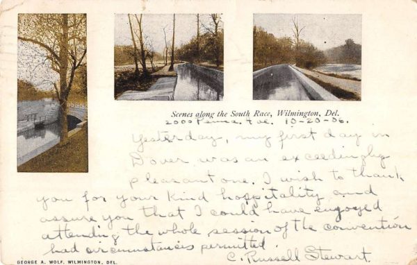 Wilmington Delaware scenic views along the South Race antique pc ZD549665