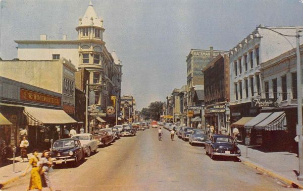 Connersville Indiana looking north Central Ave business area vintage pc ZD549668