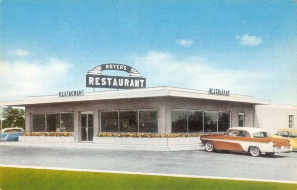 Thurmont Maryland birds eye view Royer's Restaurant antique pc ZD549831
