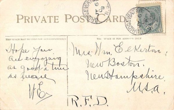 Bridgewater N. S. Canada shipping on the La Have linen antique pc ZD549843 - Image 2