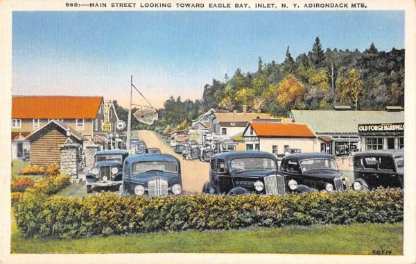 Inlet New York Main Street looking towards Eagle Bay antique pc ZD549853