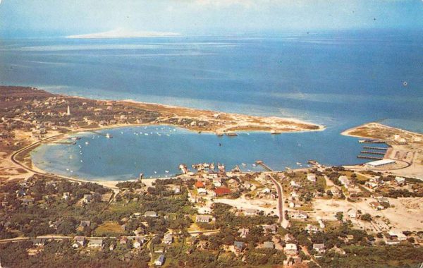 Ocracoke Island North Carolina view of Village and Harbor vintage pc ZD549859