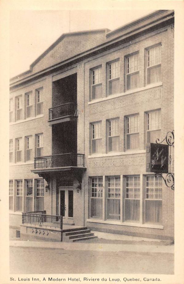 Riviere du Loup Que. Canada birds eye view St Louis Inn antique pc ZD549863