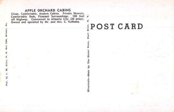Devonshire New Jersey Apple Orchard Cabins White Horse Pike antique pc ZD549873 - Image 2