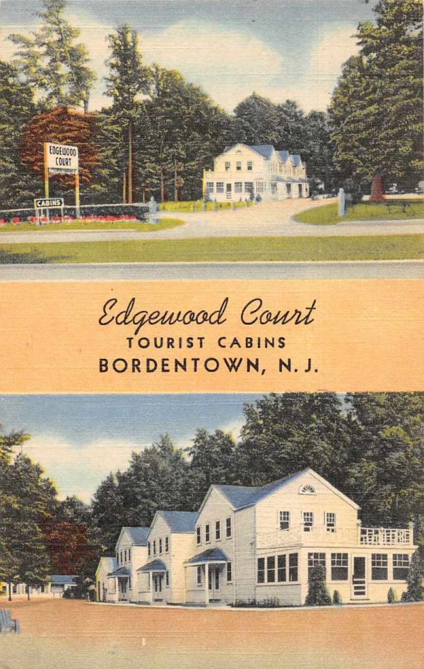 Bordentown New Jersey exterior views Edgewood Court linen antique pc ZD549874
