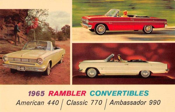 1965 AMC Convertibles American 440 Classic 770 Ambassador 990 pc ZD549897