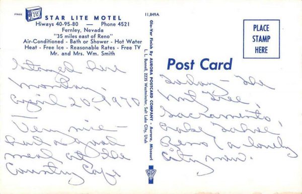 Fernley Nevada courtyard view Star Lite Motel vintage pc ZD549899 - Image 2