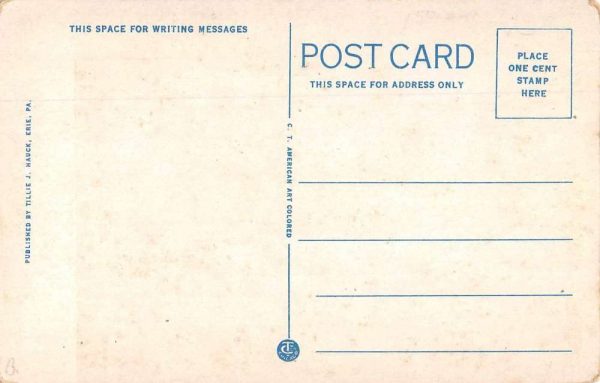 Erie Pennsylvania view of US Coast Guard Station at inlet antique pc ZD549905 - Image 2