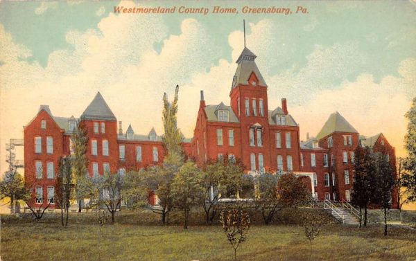 Greensburg Pennsylvania view of Westmoreland Co Court House antique pc ZD549939