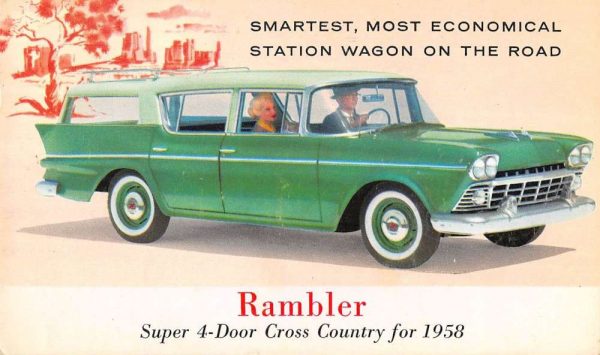 1958 AMC Rambler Super 4-door Cross Country station wagon vintage pc ZD549962