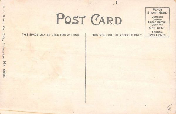 Altus Oklahoma birds eye view Ward School entrance antique pc ZD686031 - Image 2