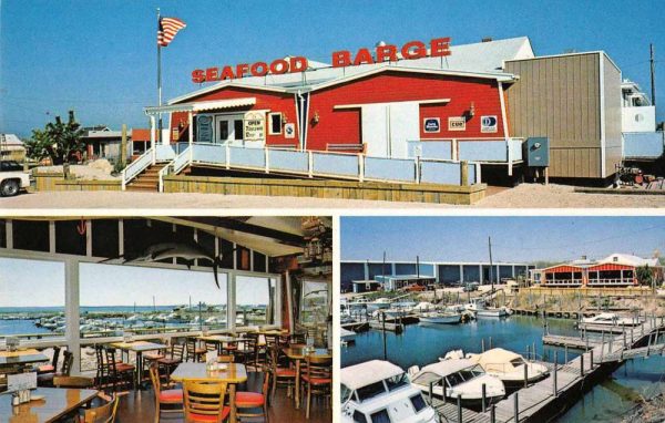 Southold New York Armando's Seafood Barge Restaurant Vintage Postcard JE359723