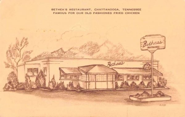 Chattanooga Tennessee Bethea's Restaurant Vintage Postcard JE359725