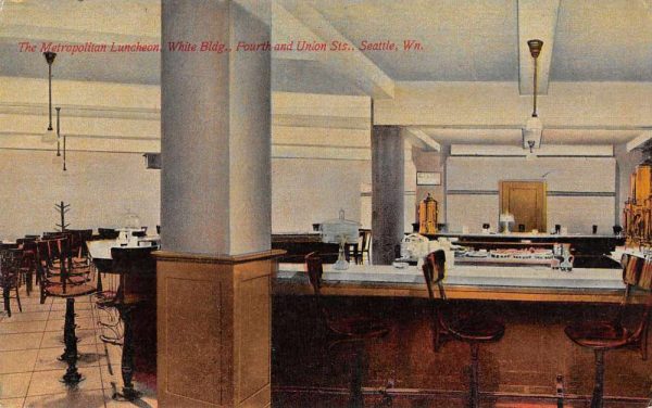 Seattle Washington Metropolitan Luncheon White Bldg Dining Room PC JE359766