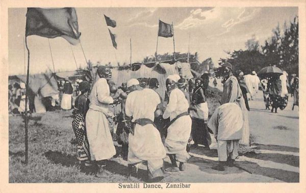 Zanzibar Africa Swahili Dance Vintage Postcard JE359768