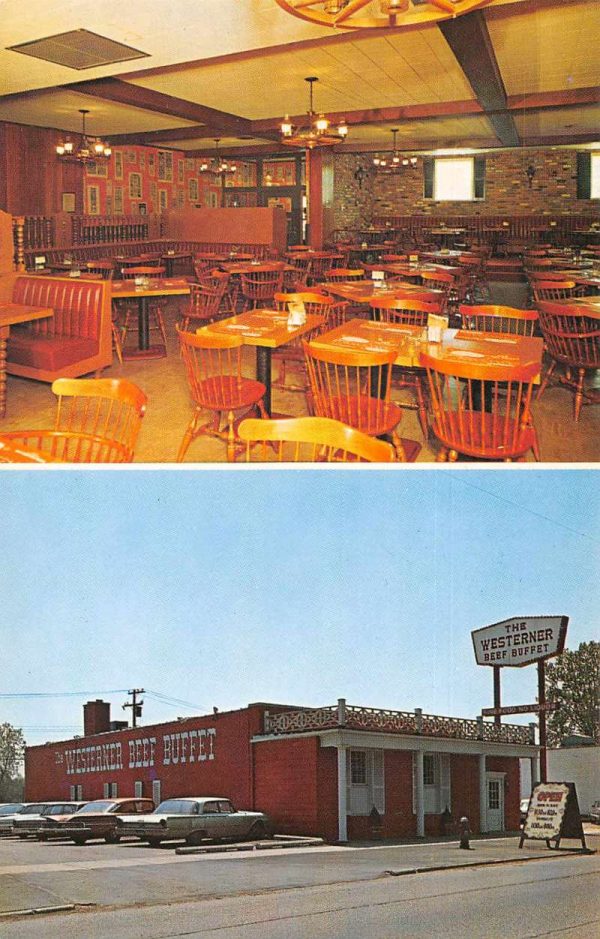 Dearborn Michigan The Westerner Restaurant Dining Room Vintage Postcard JE359839